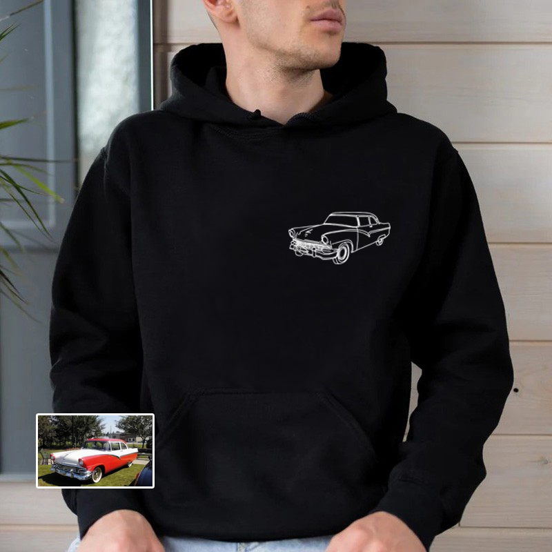 Personalized Hoodie with Custom Photo Cool Gift for Father's Day