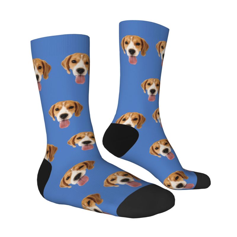 Personalized Face Socks with Pet Dog Photos