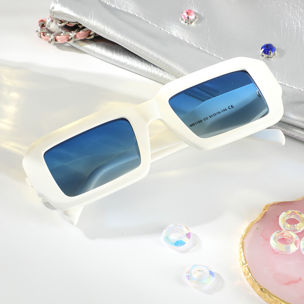 Lunettes de Soleil Drift Rectangle Blanc