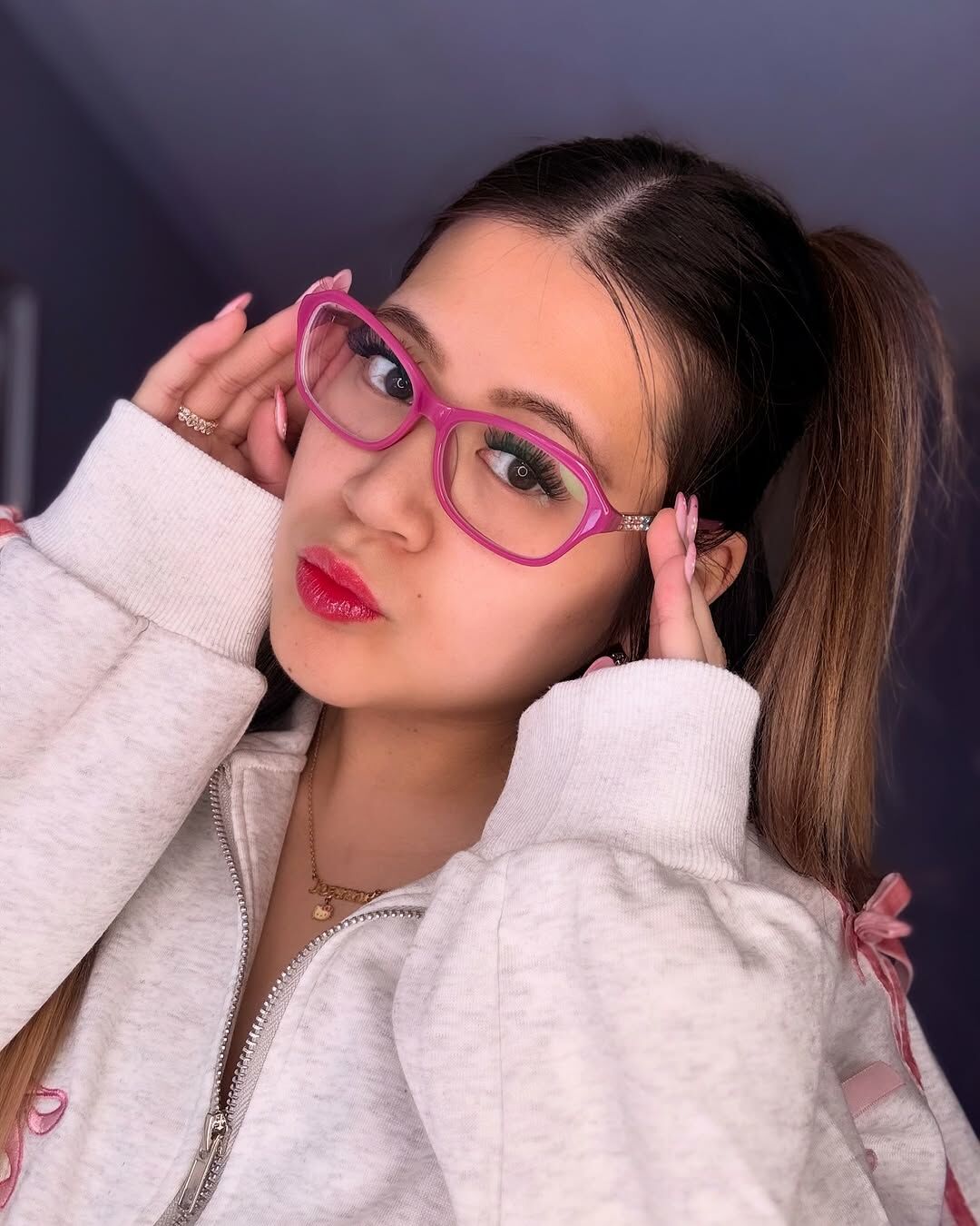 Congre Rechteckige Rosa Brille