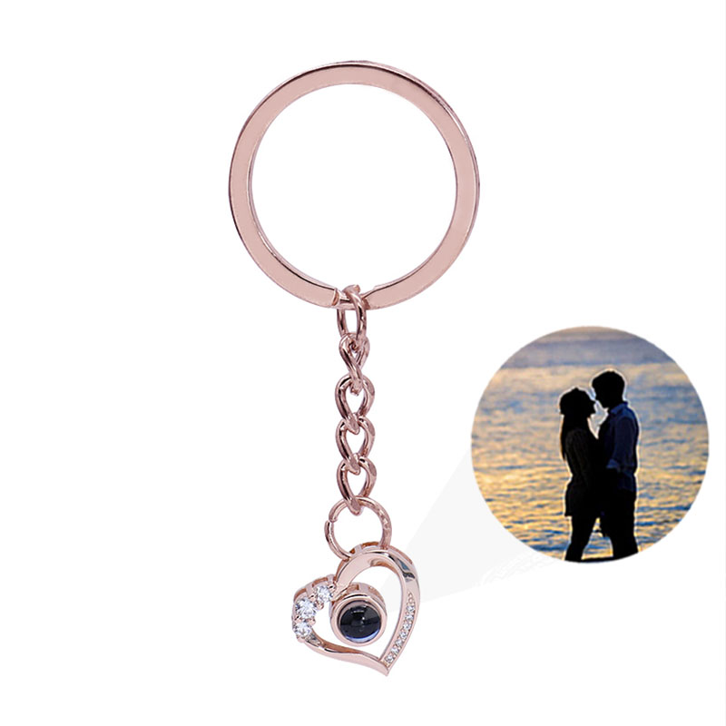 Personalized Photo Projection Keychain-My Heart Will Go On