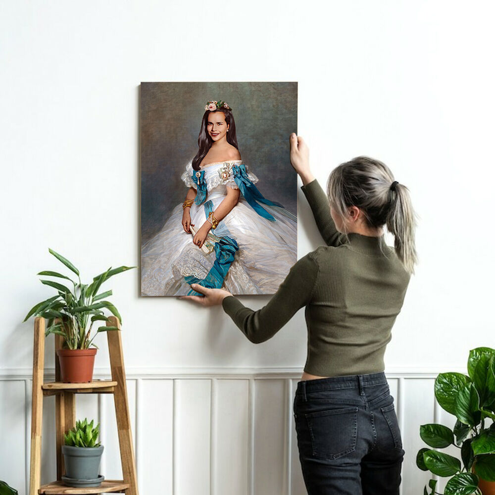Custom Royal Portrait from Head Photo Female Renaissance Wall Print "The Grand Duchess"