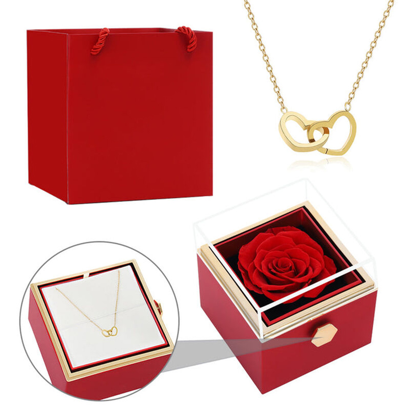 Personalisierte Schmuck-Box Halskette Set süßes Geschenk für Freundin