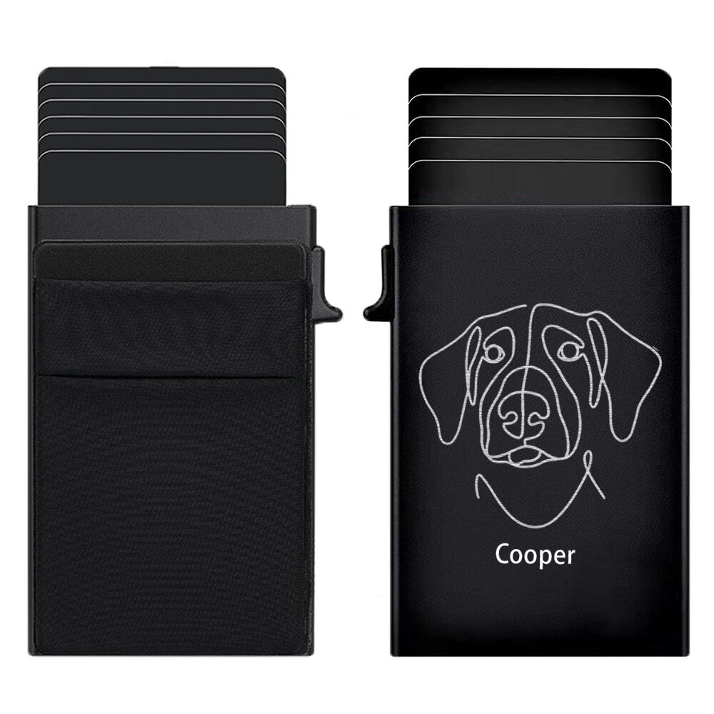 Personalized Pop up Card Holder Custom Line Photo Cute Gift for Pet Lovers