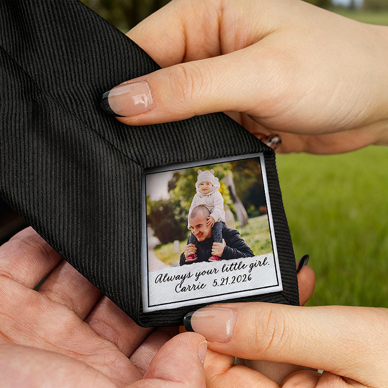 Custom Picture Tie with Custom Text And Name Precious Gift for Your Love