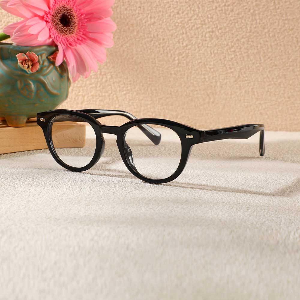 Daisy Runde Schwarze Brille