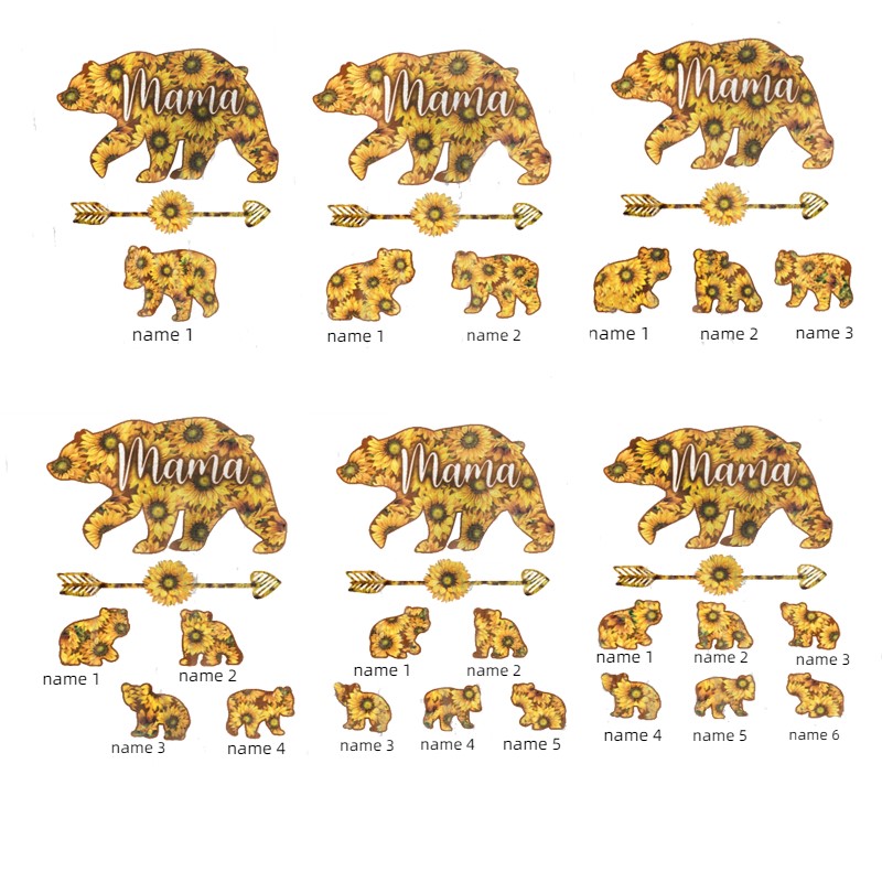 Personalized Name Cute Bear Pattern Blanket Best Present for Mother's Day