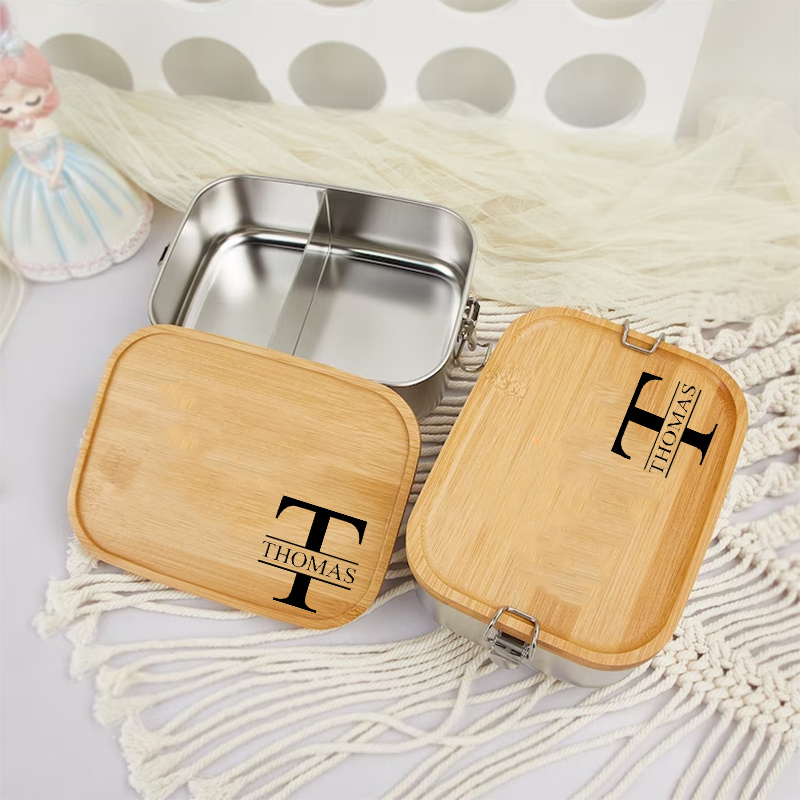 Personalized Lunch Box Custom Simple Name Logo For Students