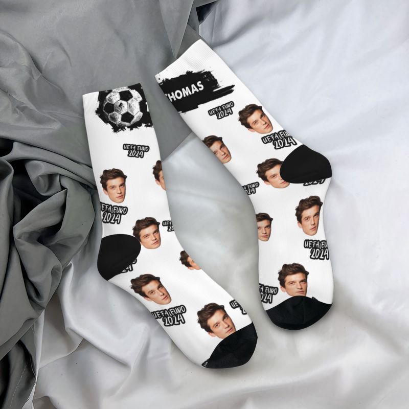 Calcetines personalizados con diseño de rugby Añadir una foto para los amigos