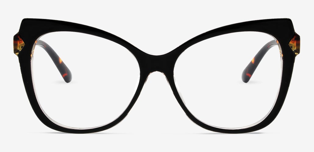 Isabella Black Cat Eye Glasses