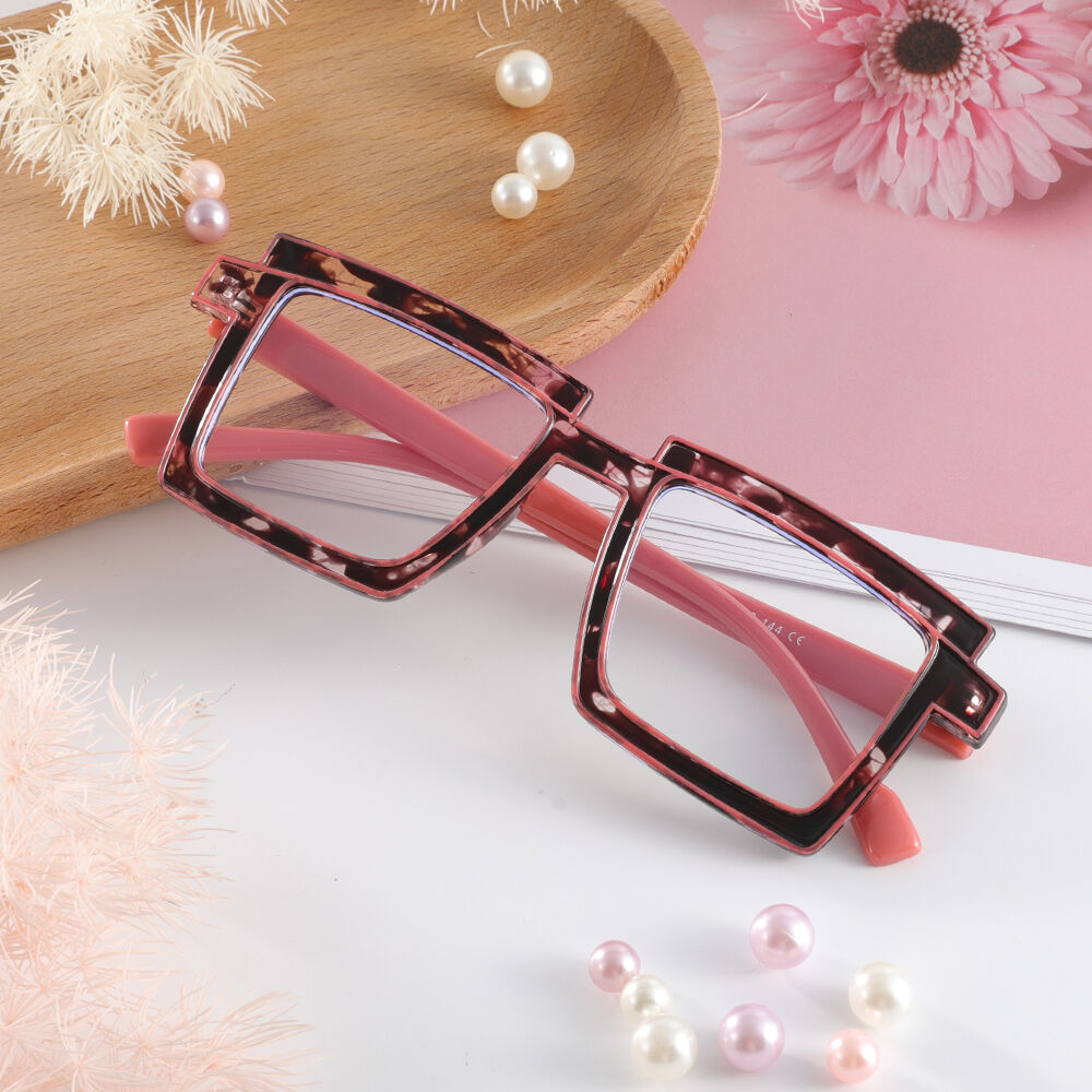 Flossie Quadratische Braune Brille
