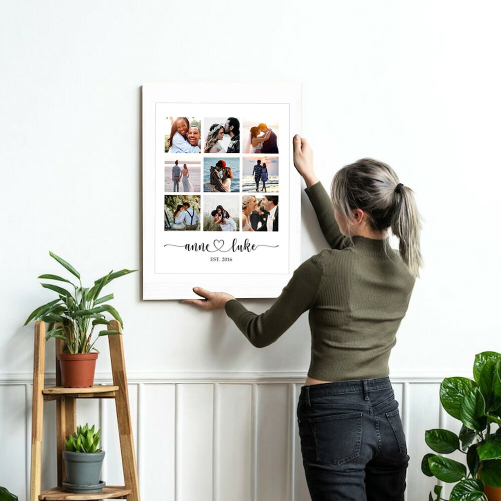 Personalized Picture Canvas Wall Art Wonderful Present for Couples