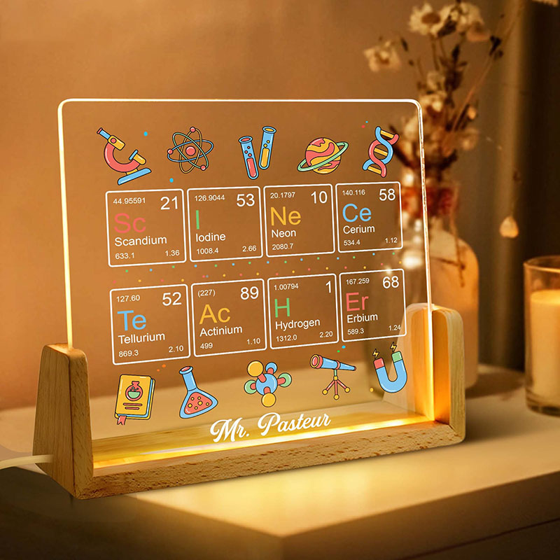 名入れ デスクランプ アクリル カスタマイズ