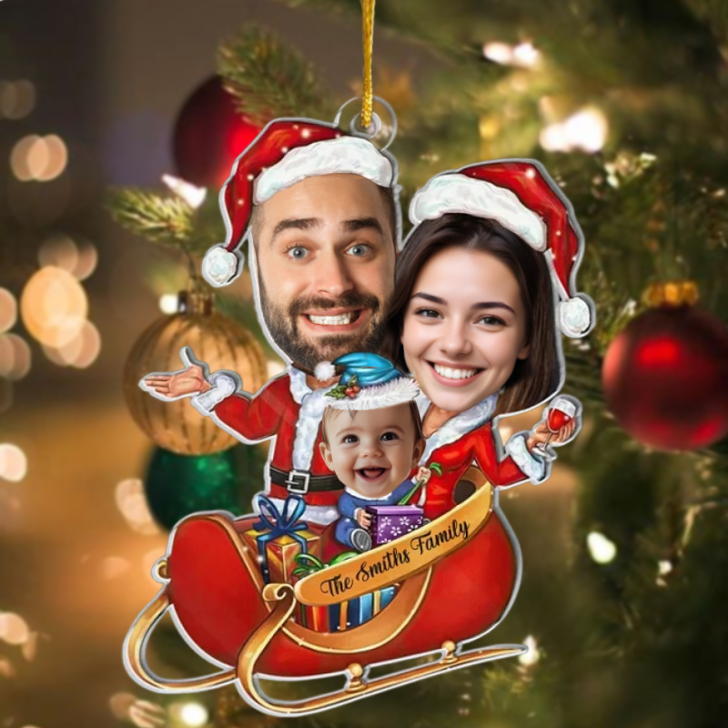 Adornos navideños personalizados Fotos familiares personalizadas Regalos cálidos para mamá