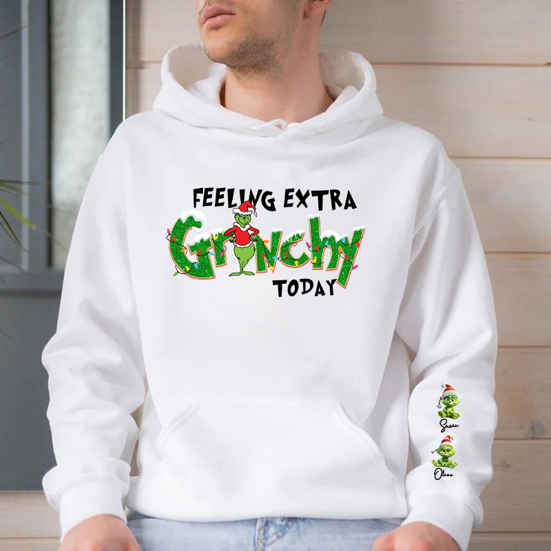 Personalized Hoodie Feeling Extra Today Optional Pattern Design Christmas Gift for Family