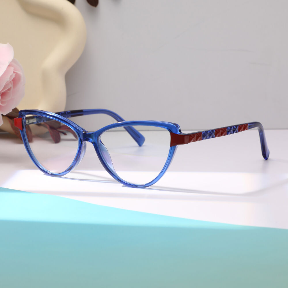 Pansy Cat Eye Blue Glasses