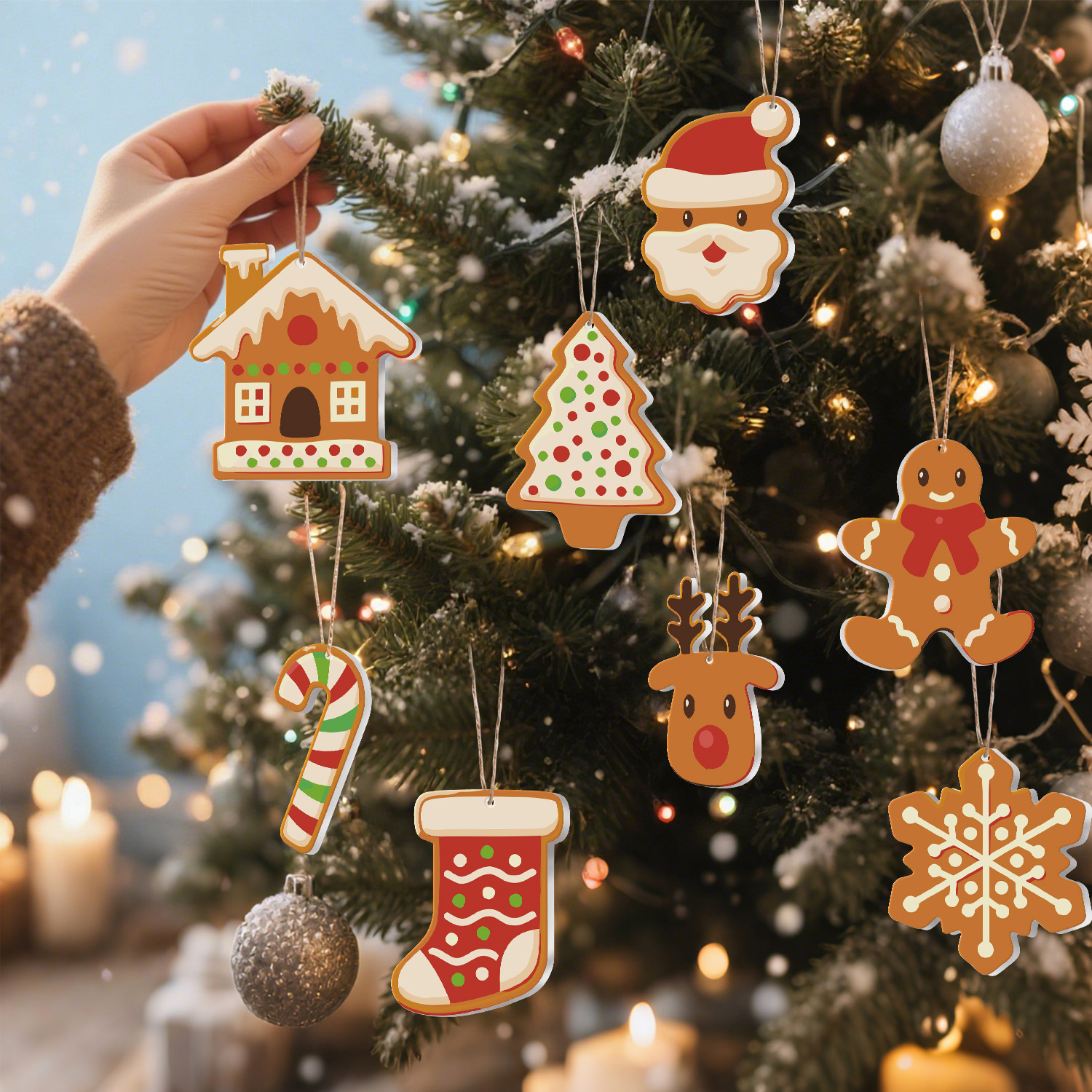 DIY-Set mit handbemalten Weihnachtsbaumkugeln kreatives Geschenk für die Familie