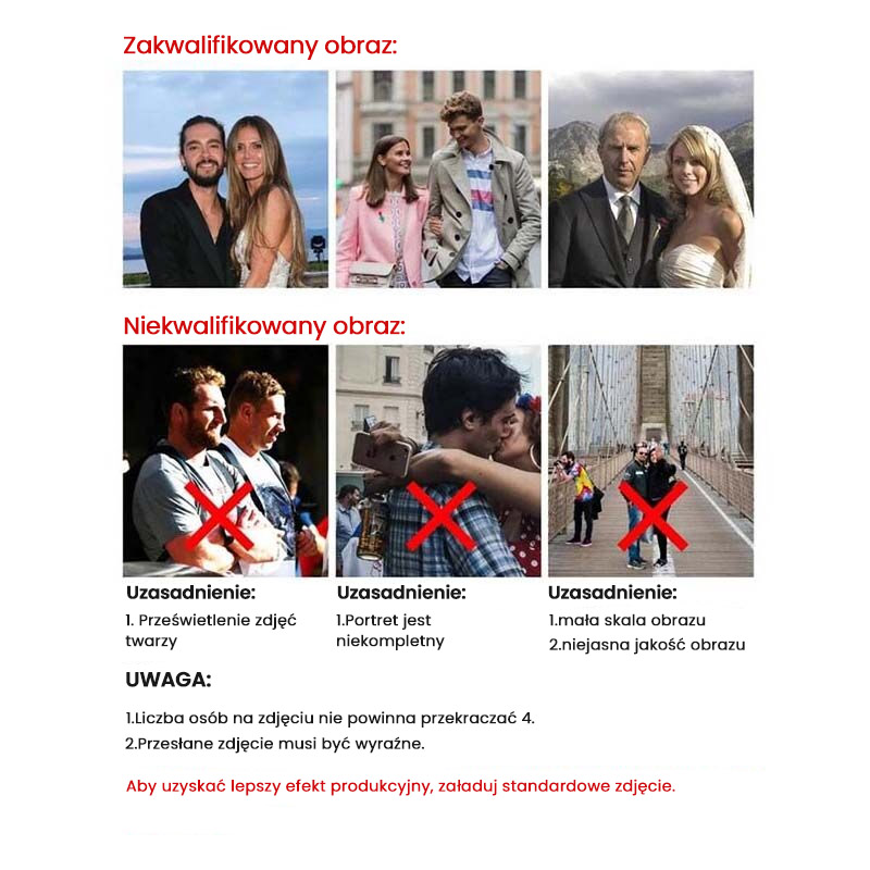 Personalizowana Dwustronna Foto Portfel Prezent dla Niego Szczęśliwa czteroosobowa rodzina