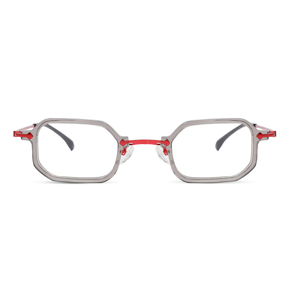 Abel Rechteckige Graue Brille