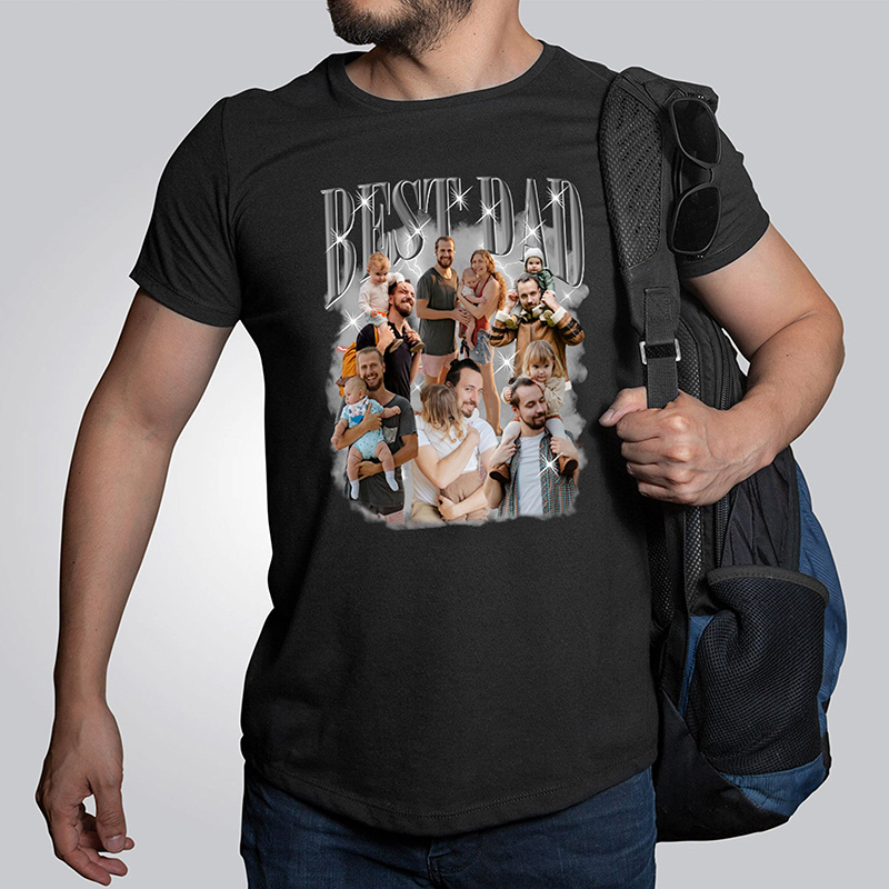 オリジナル 写真入れ Tシャツ お父さん プレゼント