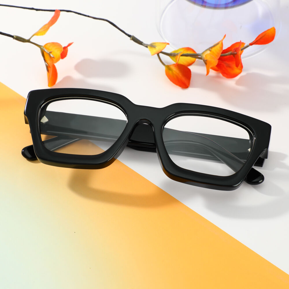 Eugene Square Black Glasses