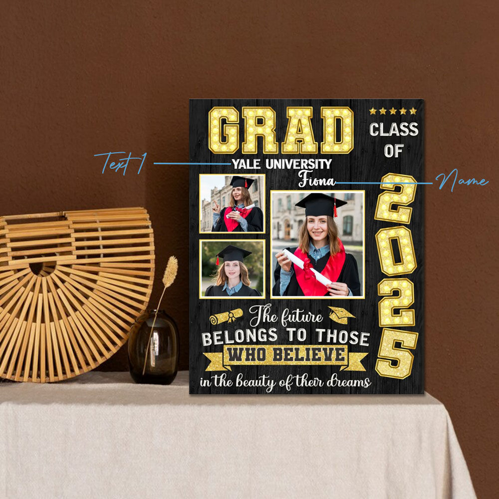 Personalized Picture Canvas Wall Art Creative Present for Graduation