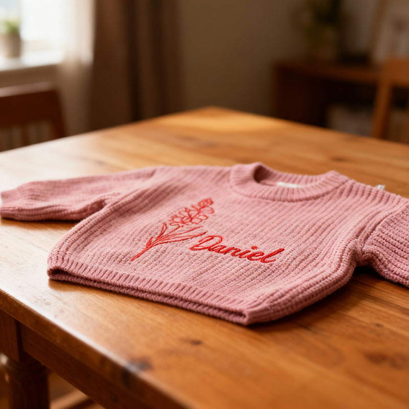 カスタマイズ 名前 刺繍入り セーター キッズ 子供服