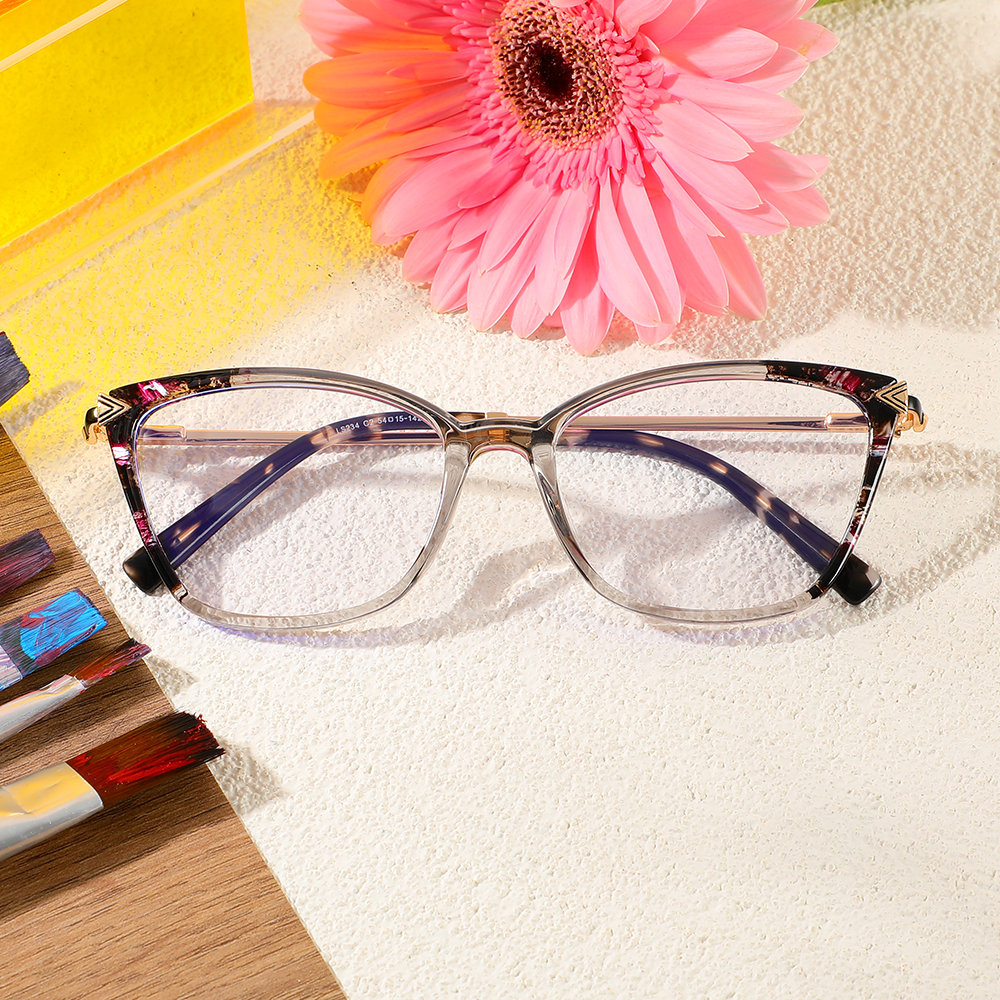 Lunettes de Vue Malthus Cat Eye Gris 