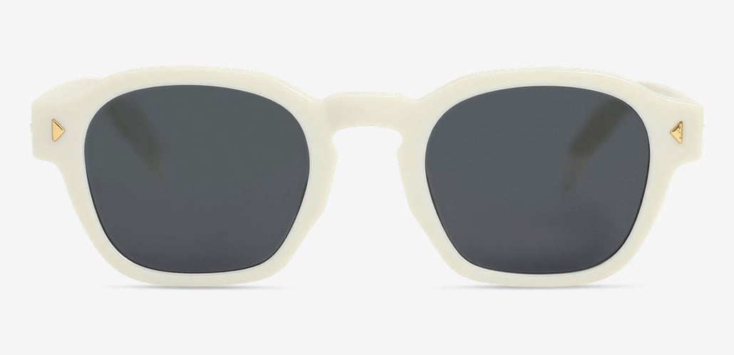 Joshua White Square Sunglasses