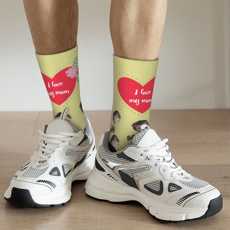 Custom Face Socks with Baby Photos for Mother's Day