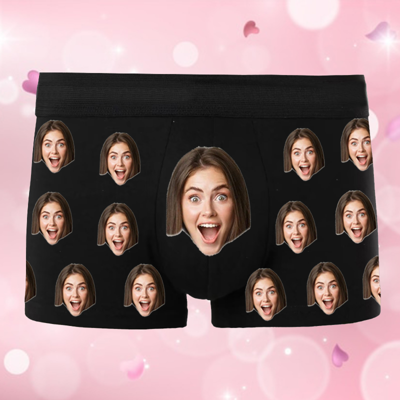 Personalized Picture Men's Underwear Boxer Briefs Funny Gift for Husband