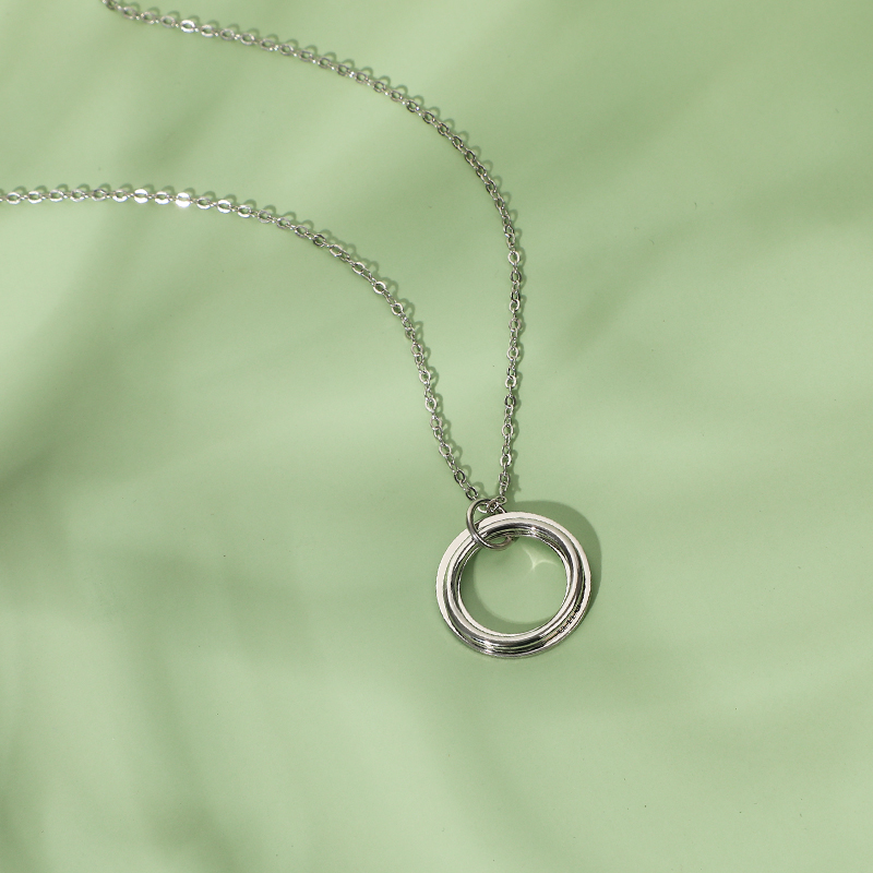 サークル メッセージ 刻印 ネックレス