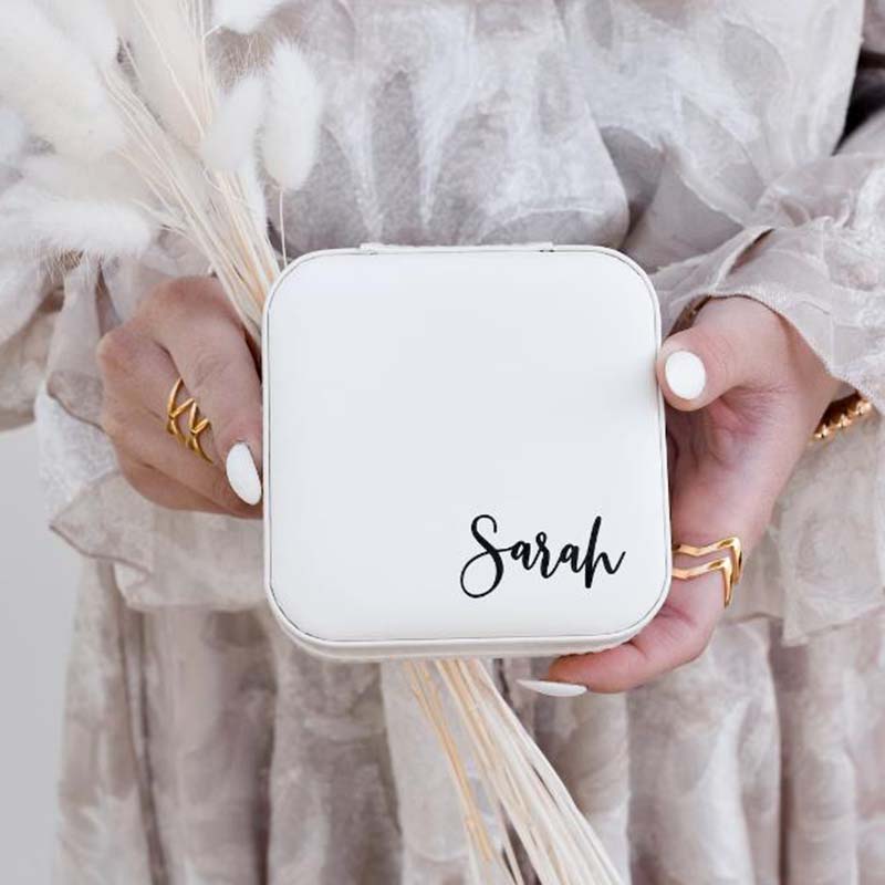 Portagioie quadrato personalizzato con nome personalizzato per lei