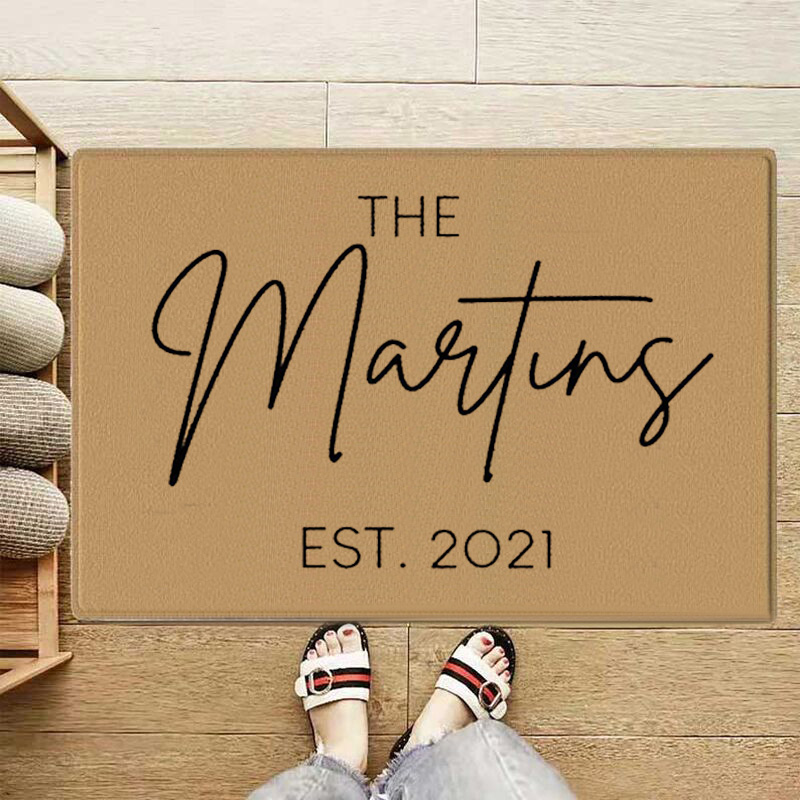 Personalized Doormat with Family Name