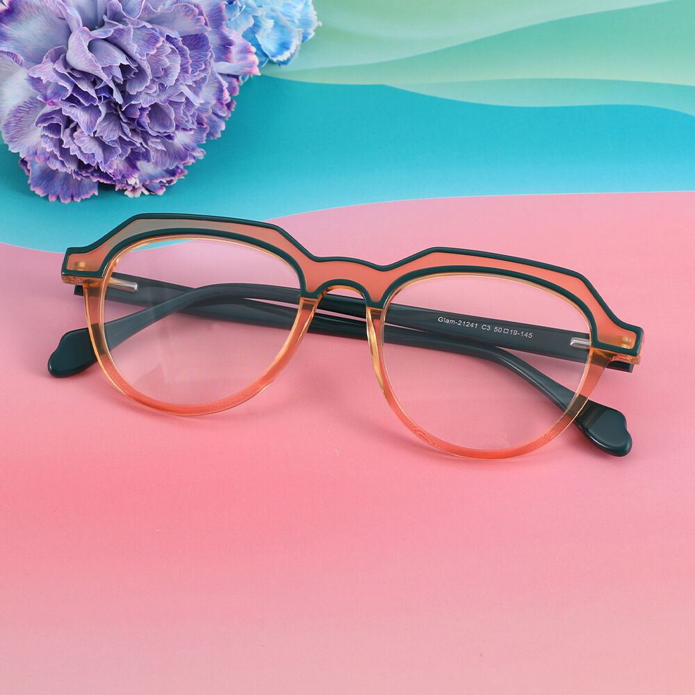 Bauer Runde Orange Brille
