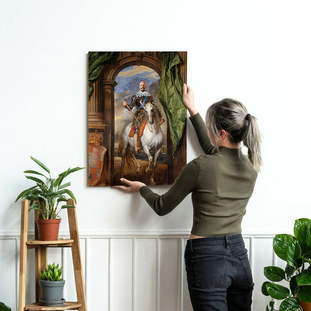 Custom Royal Portrait from Head Photo Vintage Wall Art