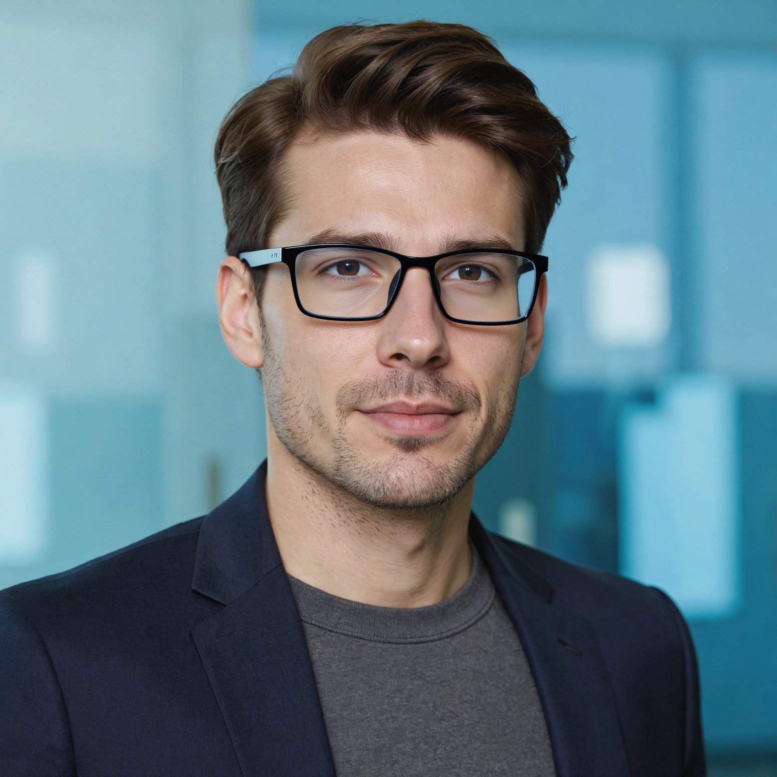 Madison Rectangle Black Glasses