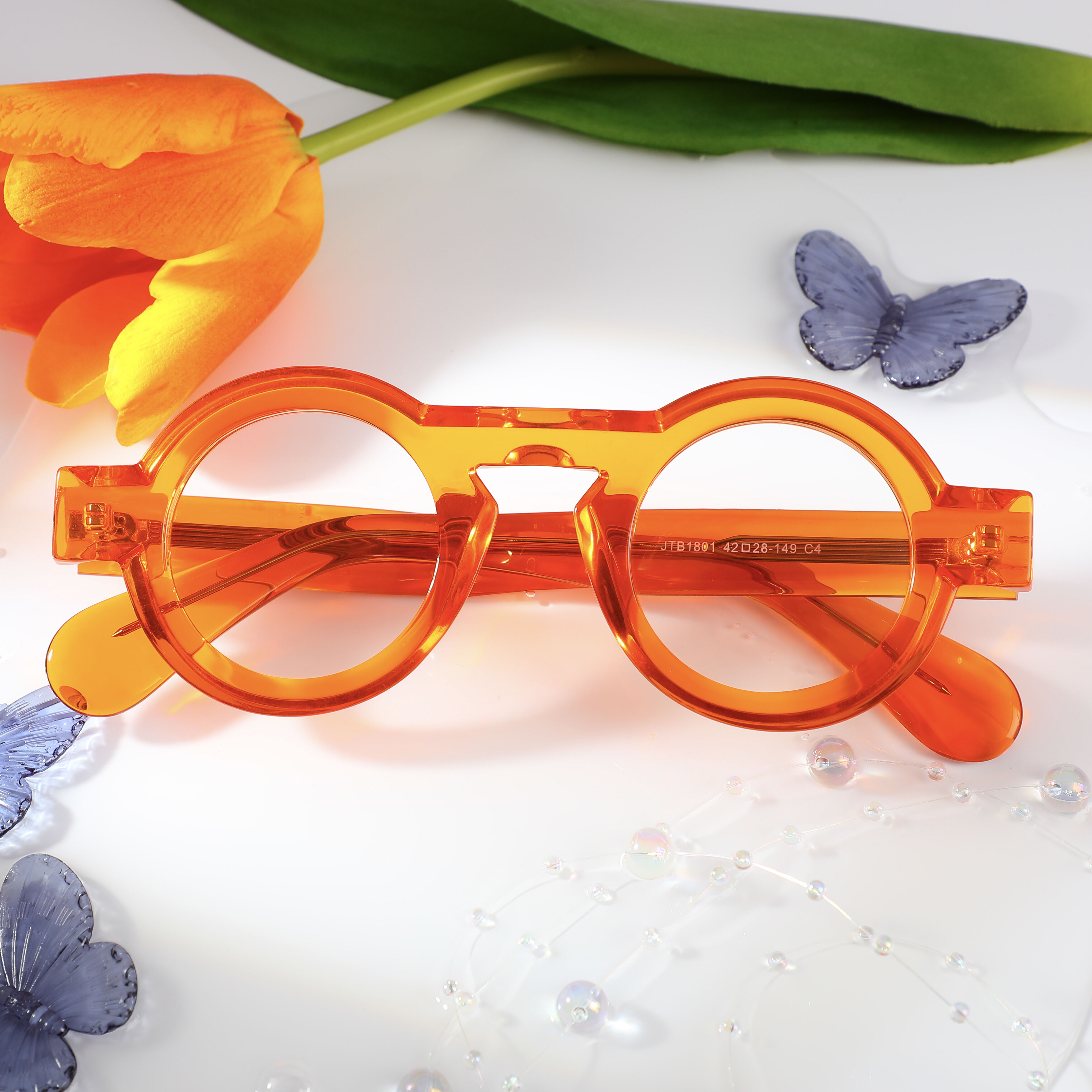 Meroy Runde Orange Brille