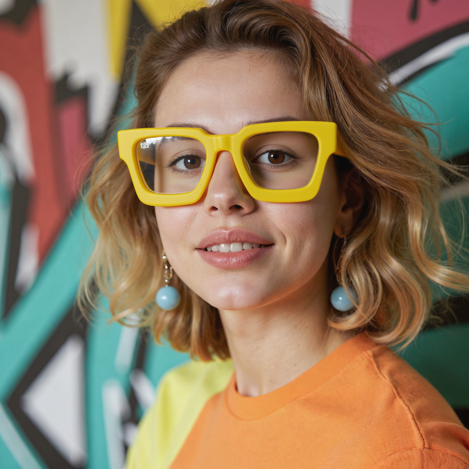 Petor Square Yellow Glasses