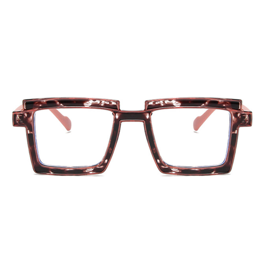 Flossie Quadratische Braune Brille