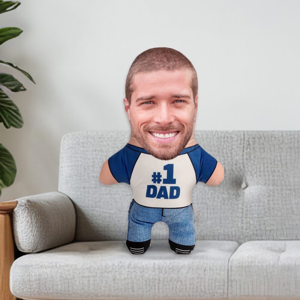 "No.1 Dad" Custom Face Pillow Father's Day Gift