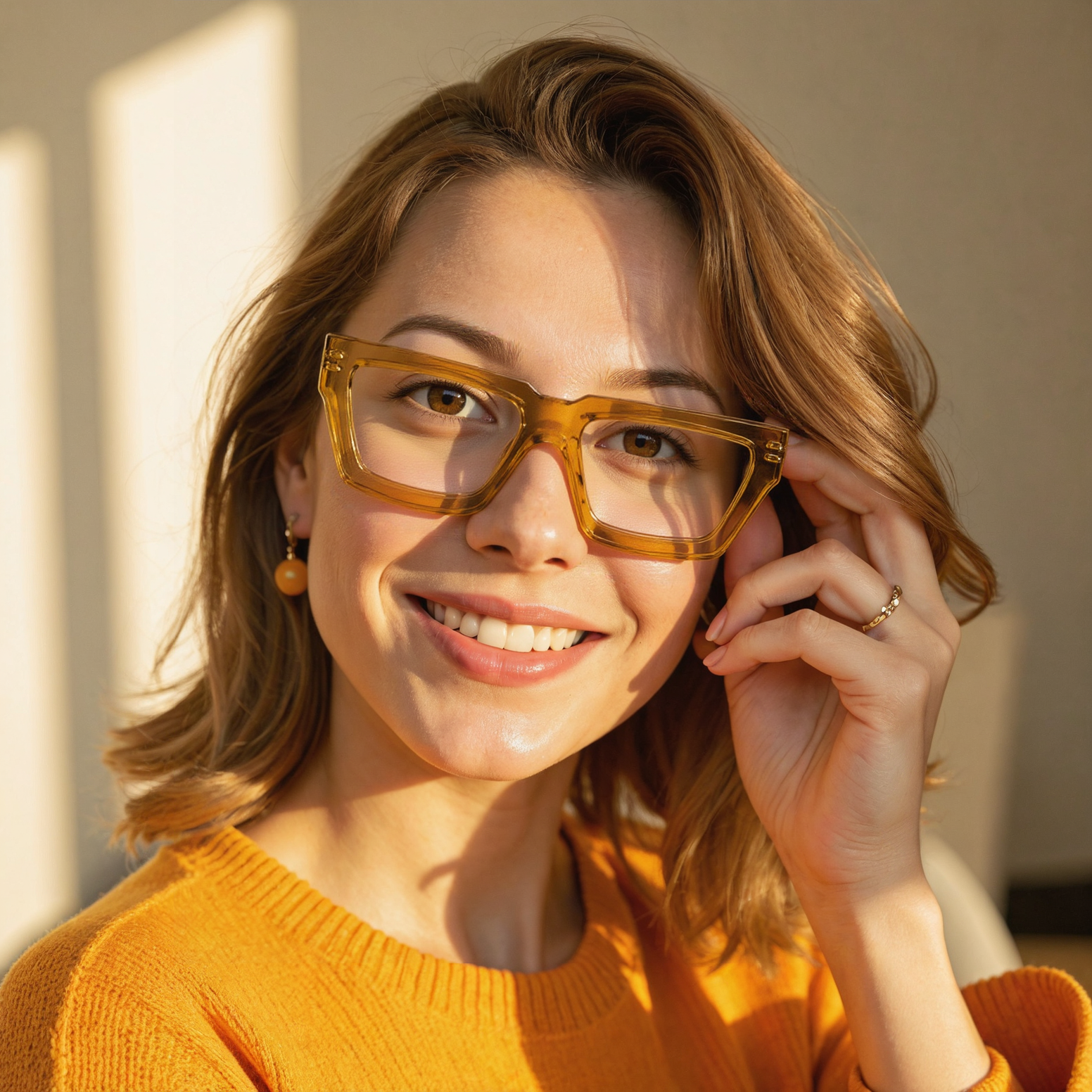 Evea Rectangle Gelbe Brille