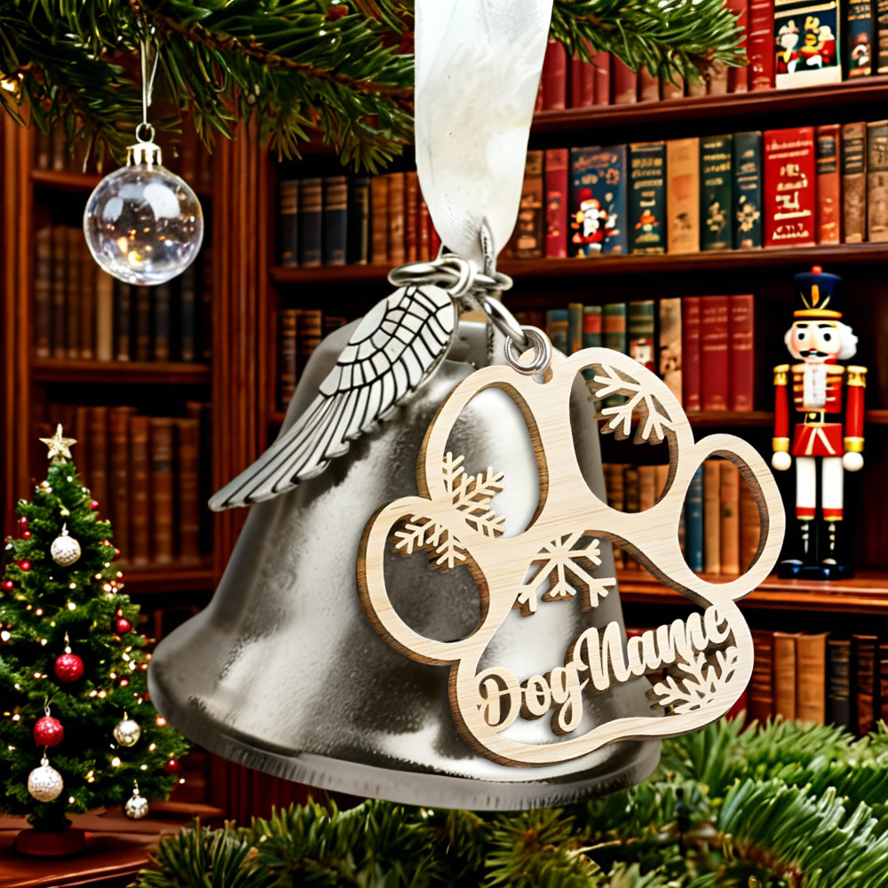 名入れ 肉球 ベル クリスマスツリー 飾り オーナメント