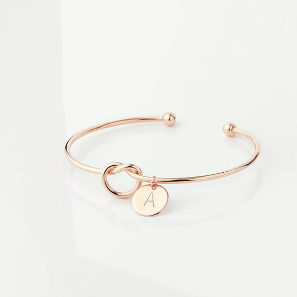 イニシャル コイン 刻印 バングル ブレスレット オーダーメイド