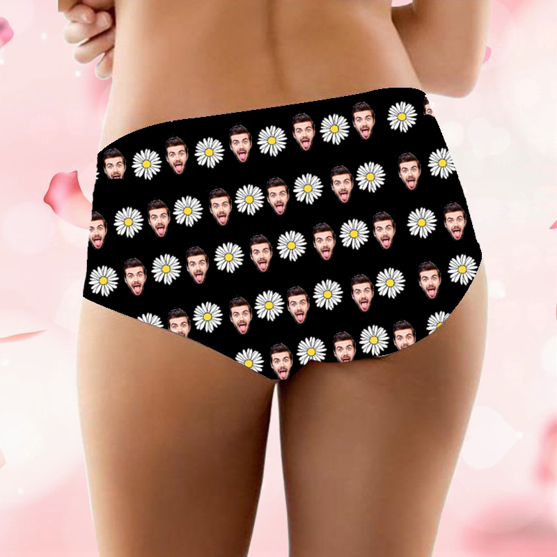 Intimo da donna con foto personalizzata con motivo a margherita, regalo squisito per la fidanzata