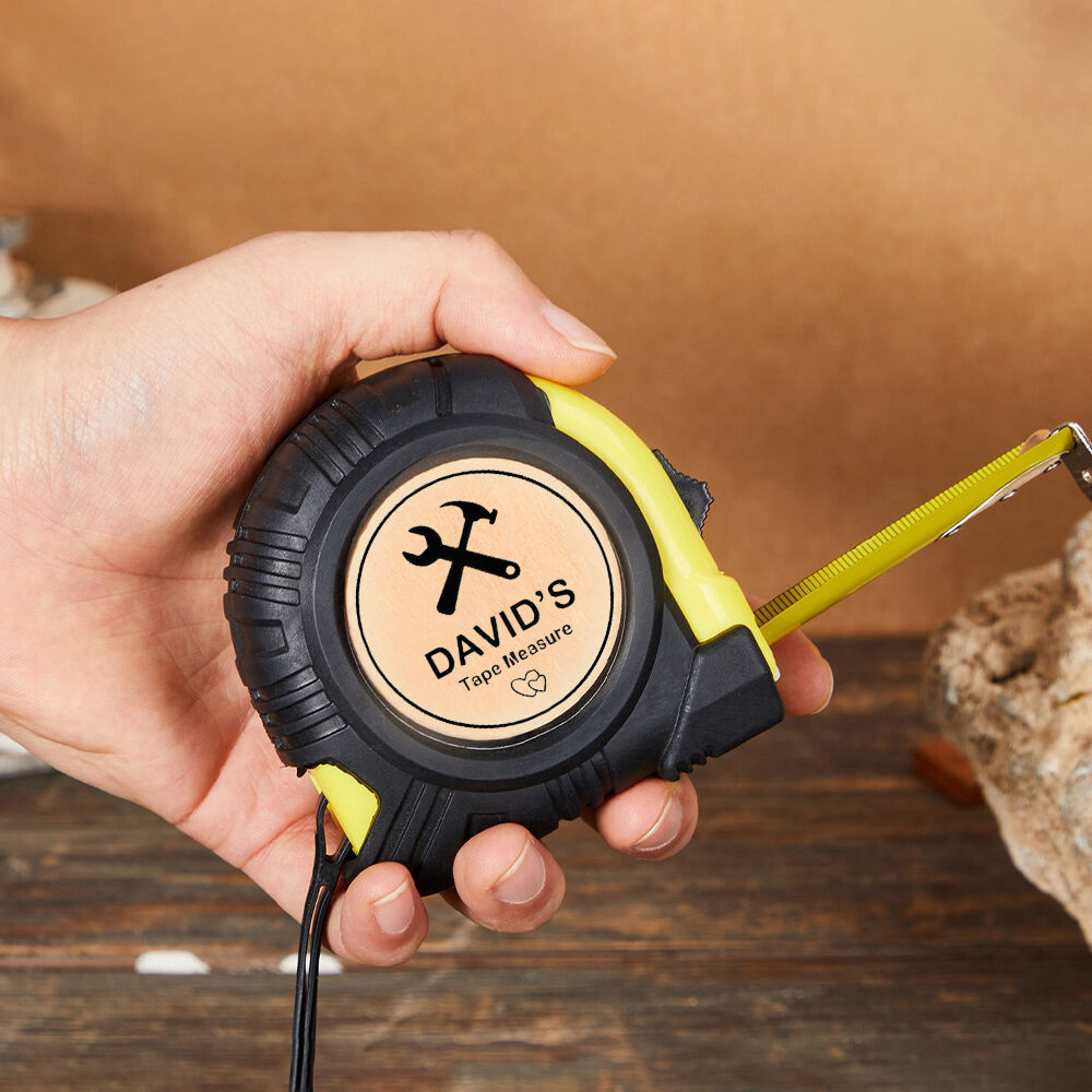 Metro a nastro personalizzato con icona dello strumento Aggiungi nome Strumento di utilità per la casa Regalo per gli amici