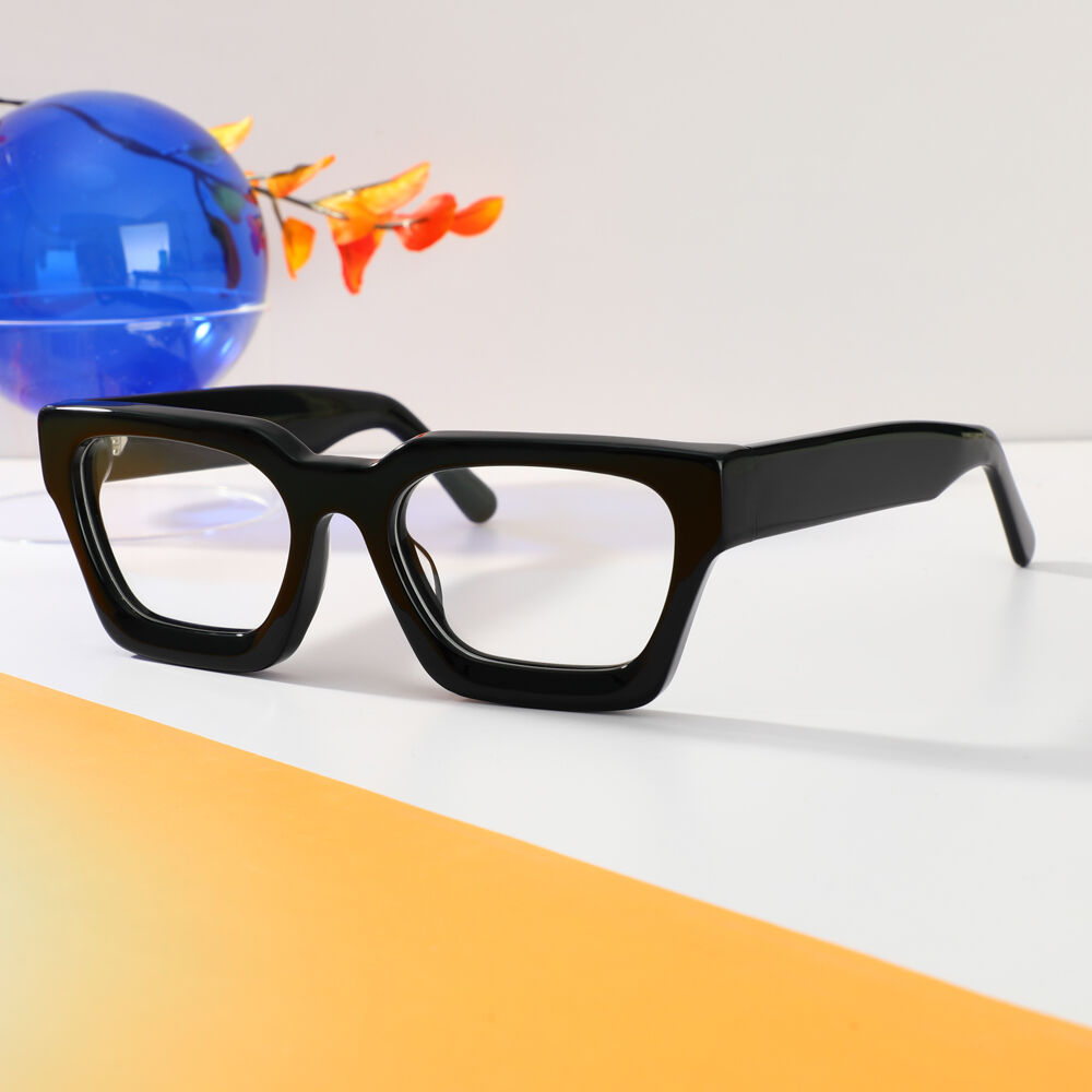 Eugene Square Black Glasses