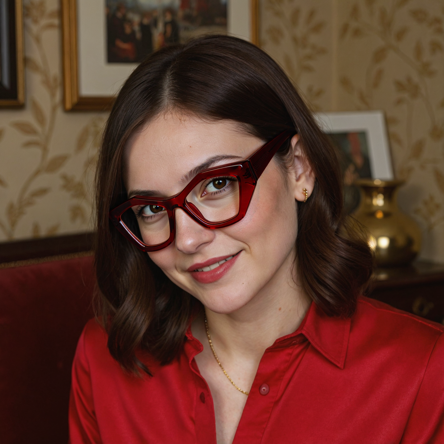 Occhiali da Vista Roxanne Cat Eye Rosso