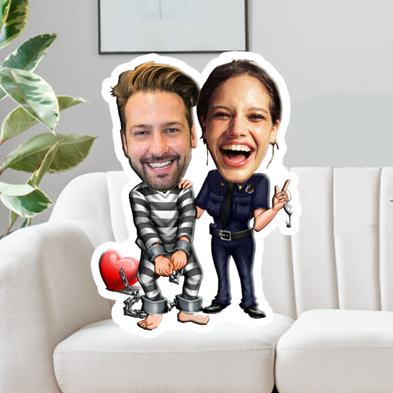 カスタマイズ 3D 顔 イラスト 両面プリント 写真入れ 抱き枕 クッション