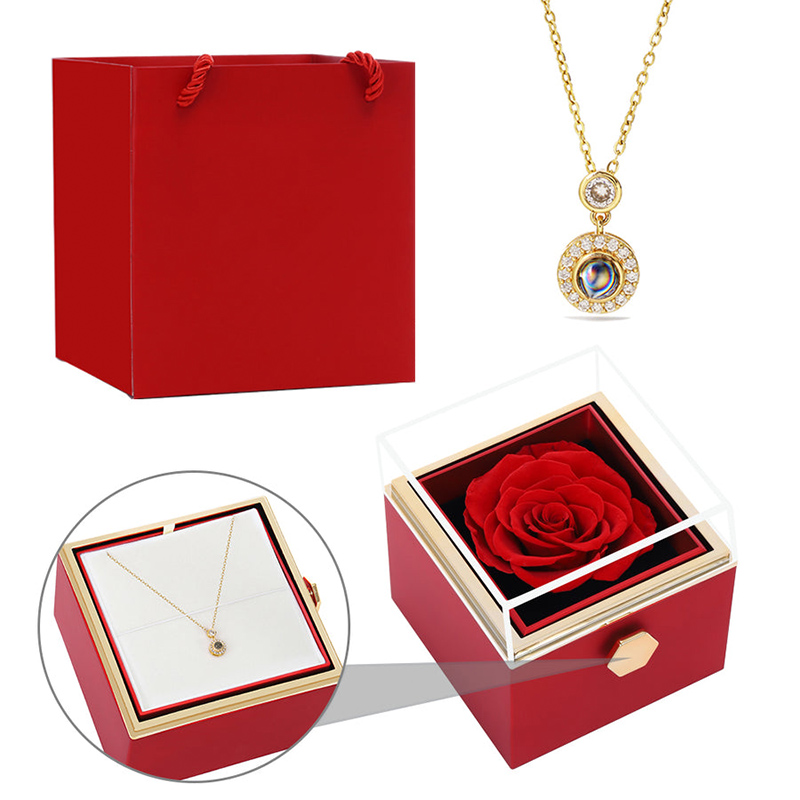 ラッピング無料 ネックレス 投影 写真入れ オーダーメイド サプライズ